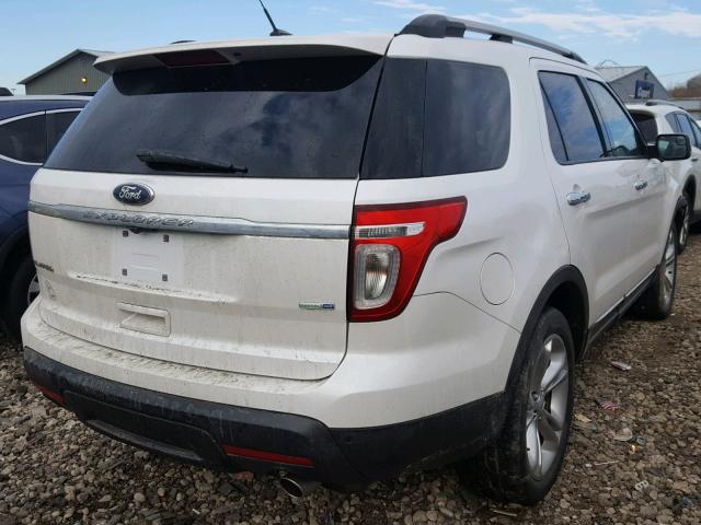 1FM5K8F81FGA15596 - 2015 FORD EXPLORER L WHITE photo 4