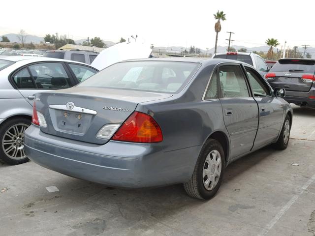 4T1BF28B32U224735 - 2002 TOYOTA AVALON XL BLUE photo 4