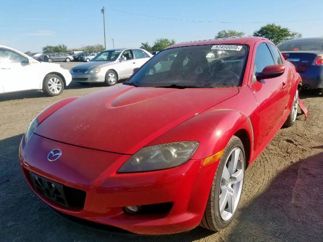 JM1FE17N640105537 - 2004 MAZDA RX8 RED photo 2