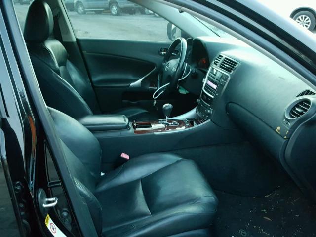 JTHBK262072040079 - 2007 LEXUS IS 250 BLACK photo 5