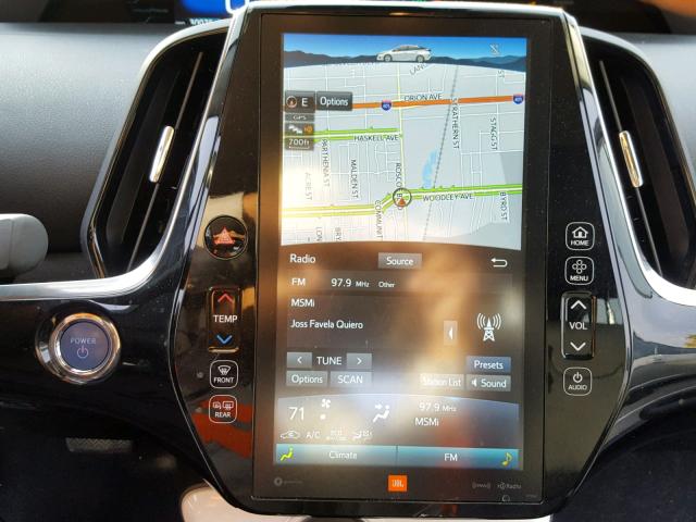 JTDKARFP7H3057515 - 2017 TOYOTA PRIUS PRIM ნაცრისფერი ფოტო 9