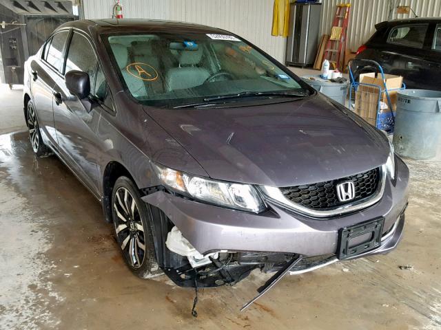 19XFB2F92FE074719 - 2015 HONDA CIVIC EXL Մոխրագույն լուսանկար 1
