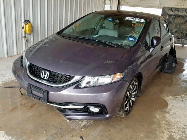 19XFB2F92FE074719 - 2015 HONDA CIVIC EXL Մոխրագույն լուսանկար 2