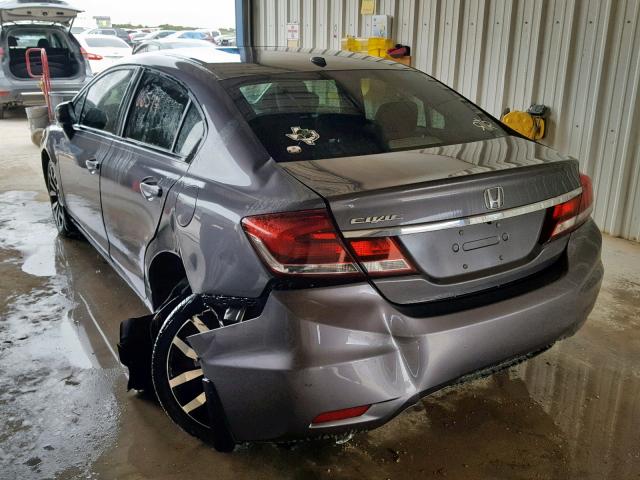 19XFB2F92FE074719 - 2015 HONDA CIVIC EXL Մոխրագույն լուսանկար 3