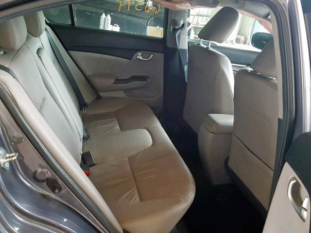 19XFB2F92FE074719 - 2015 HONDA CIVIC EXL Մոխրագույն լուսանկար 6