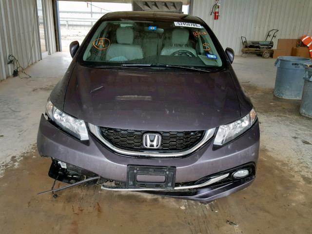 19XFB2F92FE074719 - 2015 HONDA CIVIC EXL Մոխրագույն լուսանկար 9