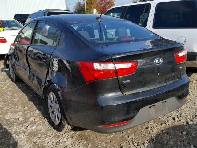 KNADM4A33H6039404 - 2017 KIA RIO LX BLACK photo 3