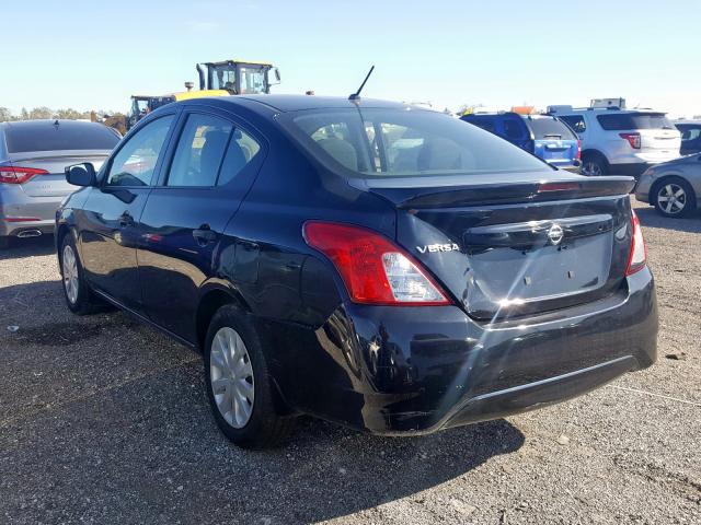 3N1CN7AP2GL913670 - 2016 NISSAN VERSA S BLACK photo 3