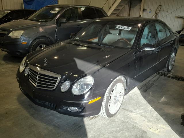 WDBUF56X38B199108 - 2008 MERCEDES-BENZ E 350 BLACK photo 2