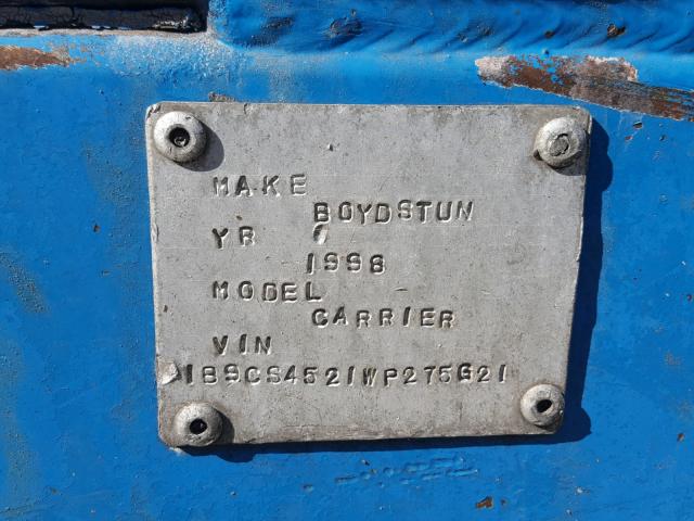 1B9CS4521WP275621 - 1998 BOYD TRAILER BLUE photo 10