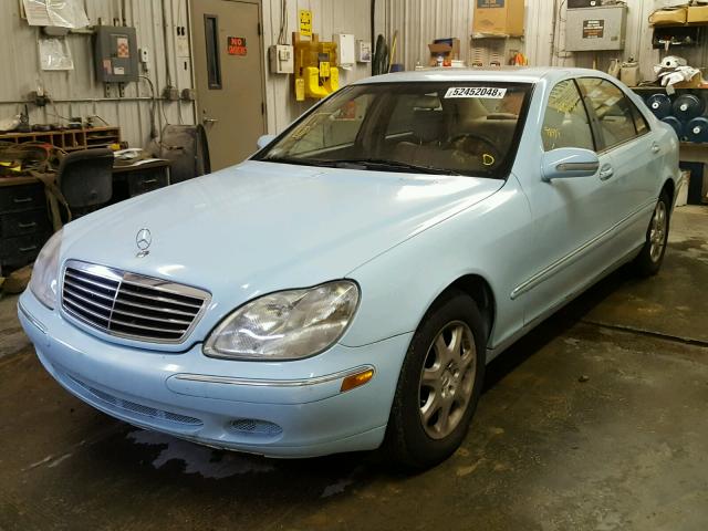 WDBNG70JXYA112036 - 2000 MERCEDES-BENZ S 430 BLUE photo 2