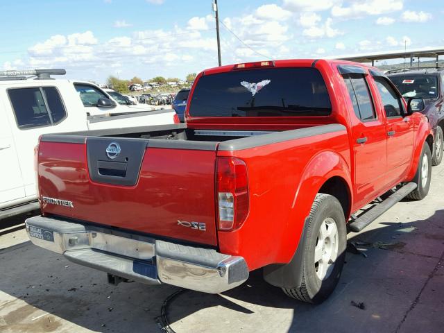 1N6D07U55C408045 - 2005 NISSAN FRONTIER C RED photo 4