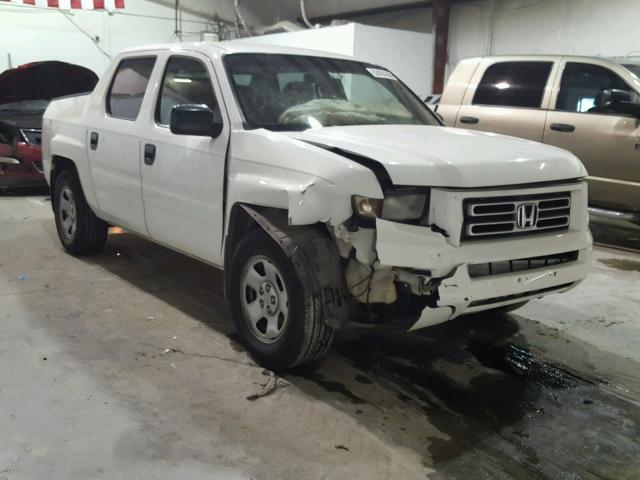 2HJYK162X6H538832 - 2006 HONDA RIDGELINE WHITE photo 1