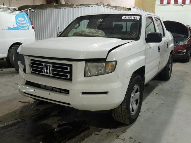 2HJYK162X6H538832 - 2006 HONDA RIDGELINE WHITE photo 2