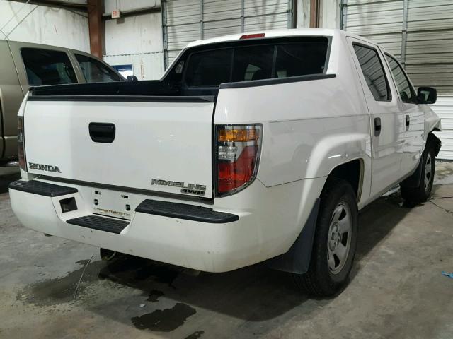 2HJYK162X6H538832 - 2006 HONDA RIDGELINE WHITE photo 4