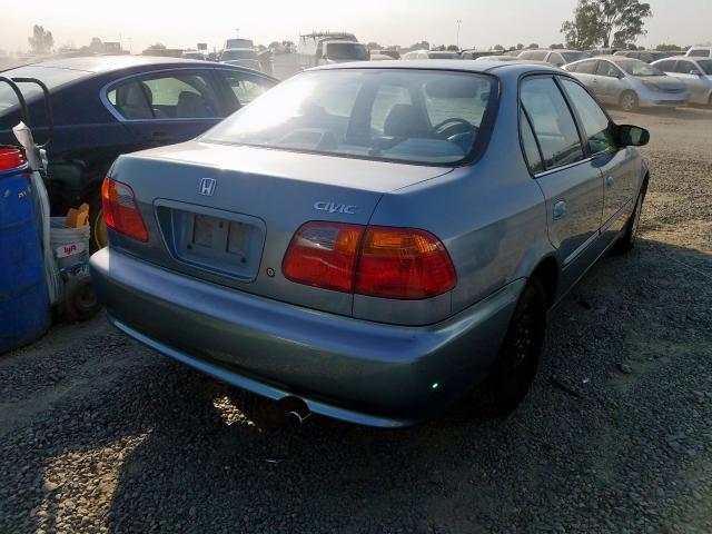 2HGEJ6617YH576957 - 2000 HONDA CIVIC BASE BLUE photo 4