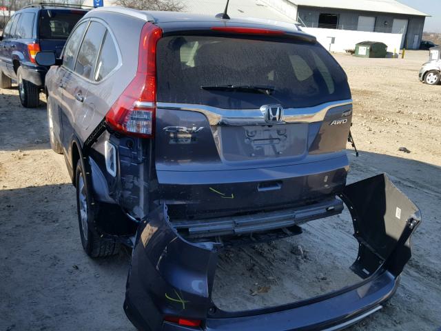 5J6RM4H71FL019176 - 2015 HONDA CR-V EXL SILVER photo 3