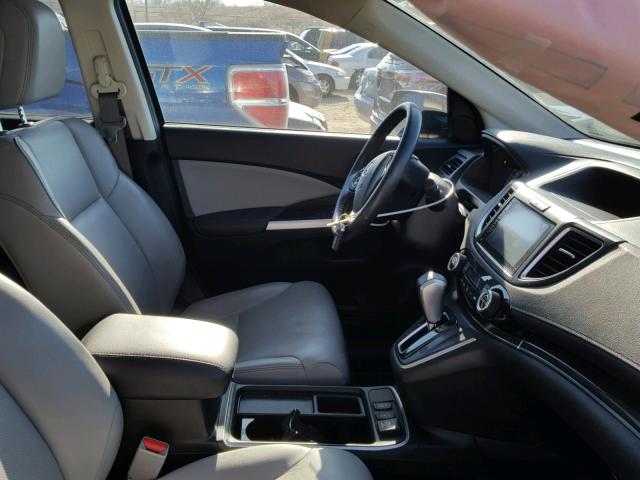 5J6RM4H71FL019176 - 2015 HONDA CR-V EXL SILVER photo 5