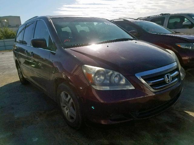 5FNRL38727B405614 - 2007 HONDA ODYSSEY EX BURGUNDY photo 1