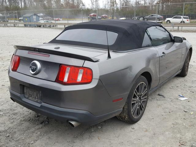 1ZVBP8FH9A5171170 - 2010 FORD MUSTANG GT GRAY photo 4