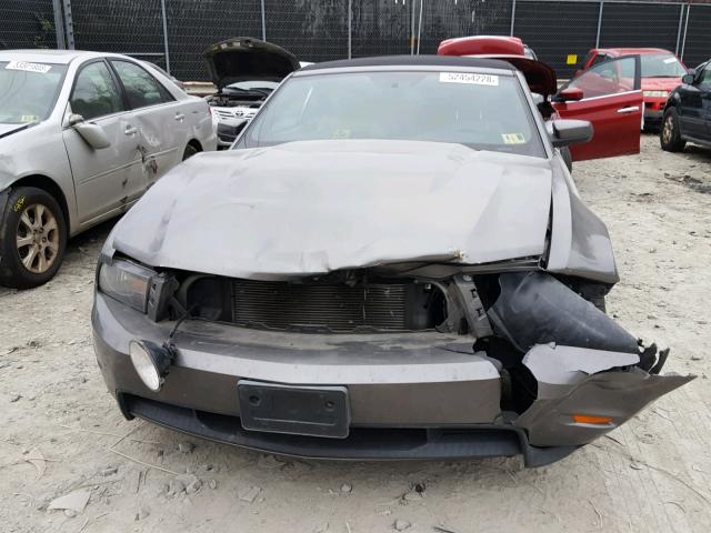 1ZVBP8FH9A5171170 - 2010 FORD MUSTANG GT GRAY photo 9