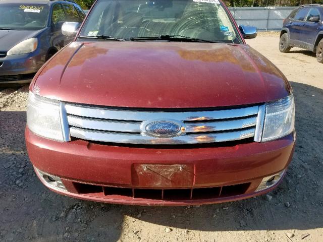 1FAHP25W18G144687 - 2008 FORD TAURUS LIM BURGUNDY photo 9