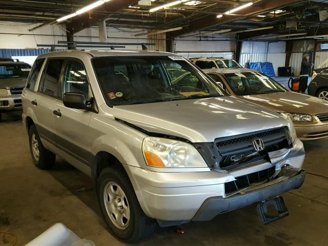 2HKYF18105H554752 - 2005 HONDA PILOT LX SILVER photo 1