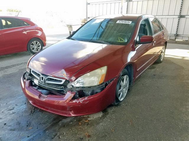 1HGCM66355A002982 - 2005 HONDA ACCORD LX BURGUNDY photo 2