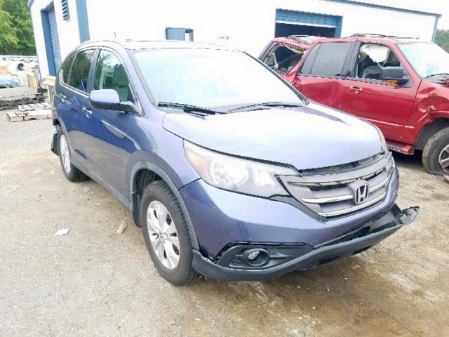 5J6RM3H77CL025344 - 2012 HONDA CR-V EXL BLUE photo 1