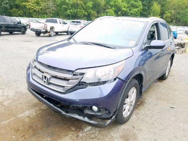 5J6RM3H77CL025344 - 2012 HONDA CR-V EXL BLUE photo 2