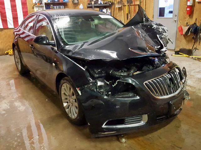 W04GN5EC7B1085748 - 2011 BUICK REGAL CXL BLACK photo 1