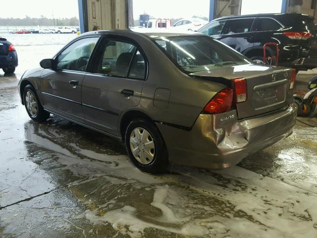 2HGES16395H613228 - 2005 HONDA CIVIC DX V GRAY photo 3