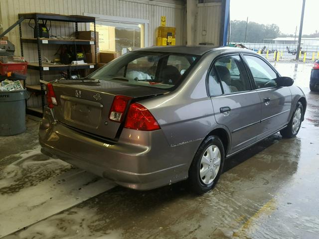 2HGES16395H613228 - 2005 HONDA CIVIC DX V GRAY photo 4