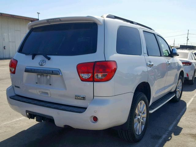 5TDBY67A28S018477 - 2008 TOYOTA SEQUOIA PL WHITE photo 4