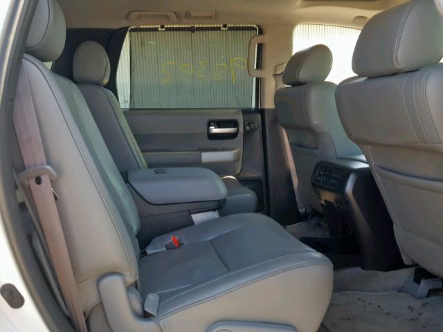 5TDBY67A28S018477 - 2008 TOYOTA SEQUOIA PL WHITE photo 6