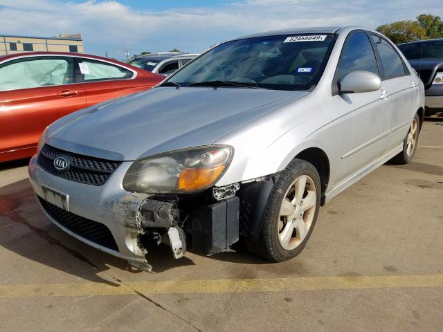 KNAFE121X85019402 - 2008 KIA SPECTRA EX SILVER photo 2