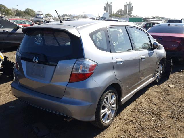 JHMGE8H48AC035793 - 2010 HONDA FIT SPORT GRAY photo 4