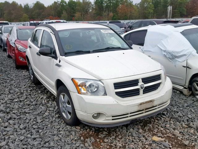 1B3HB48B47D327872 - 2007 DODGE CALIBER SX WHITE photo 1