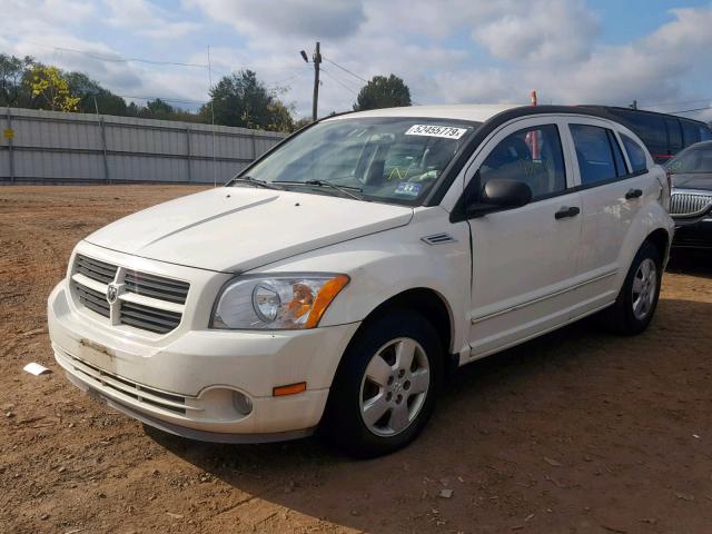 1B3HB48B47D327872 - 2007 DODGE CALIBER SX WHITE photo 2