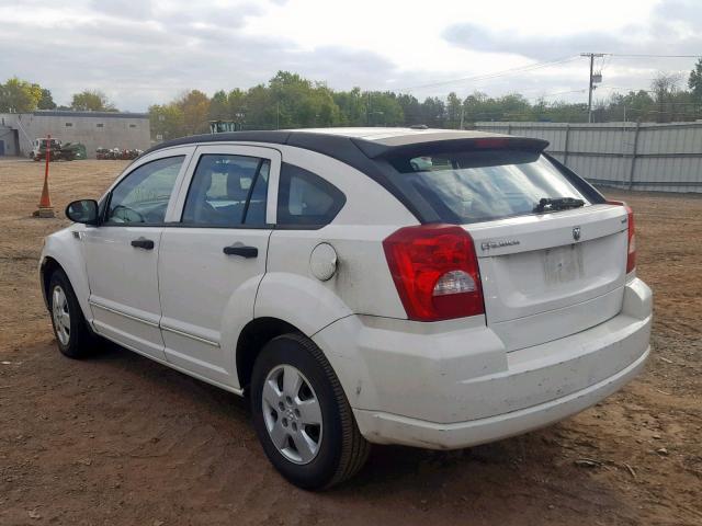 1B3HB48B47D327872 - 2007 DODGE CALIBER SX WHITE photo 3