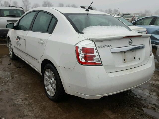 3N1AB6AP8CL664229 - 2012 NISSAN SENTRA 2.0 WHITE photo 3