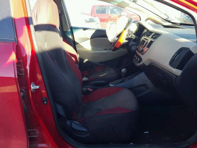 KNADM4A34D6283959 - 2013 KIA RIO LX RED photo 5