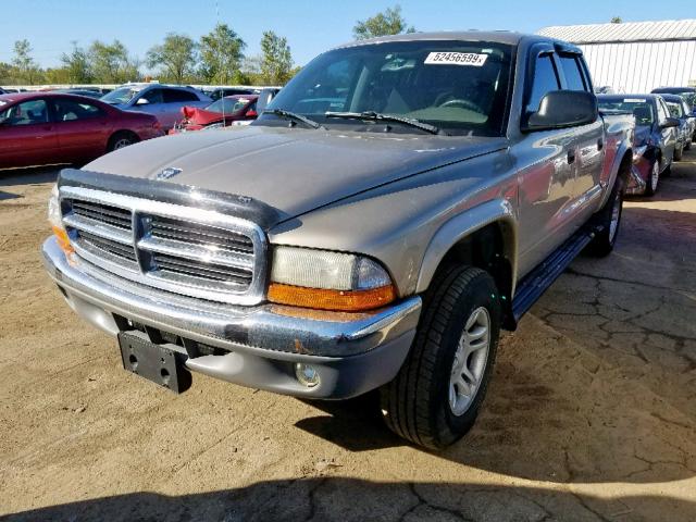 1D7HG48N23S181834 - 2003 DODGE DAKOTA QUA SILVER photo 2