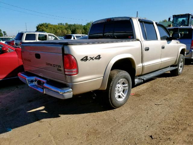 1D7HG48N23S181834 - 2003 DODGE DAKOTA QUA SILVER photo 4