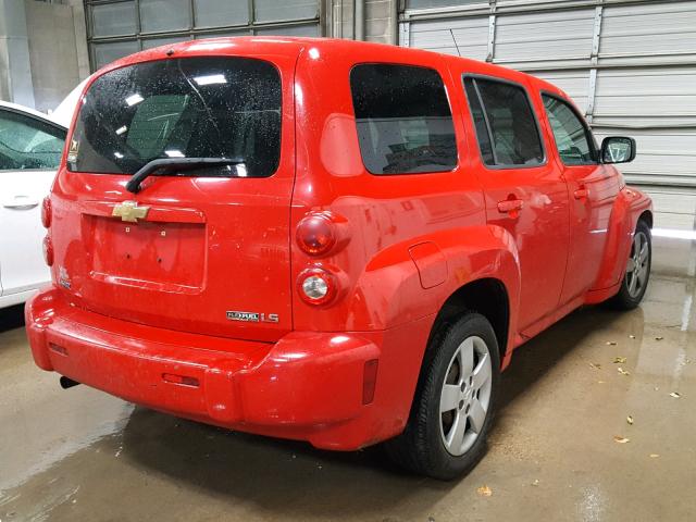 3GNCA13B79S643407 - 2009 CHEVROLET HHR LS RED photo 4