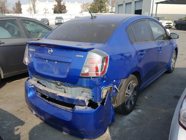 3N1AB6AP5CL658193 - 2012 NISSAN SENTRA 2.0 BLUE photo 4