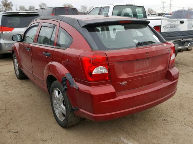 1B3HB48B28D529708 - 2008 DODGE CALIBER SX RED photo 3