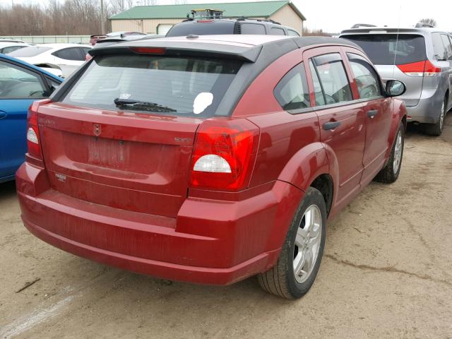 1B3HB48B28D529708 - 2008 DODGE CALIBER SX RED photo 4