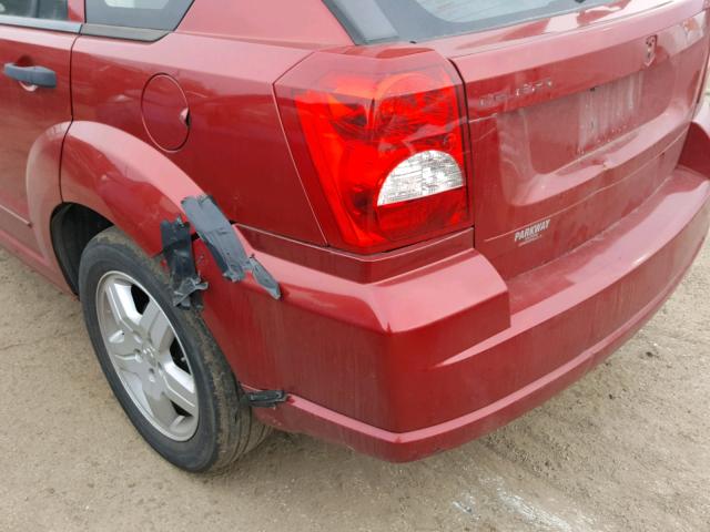 1B3HB48B28D529708 - 2008 DODGE CALIBER SX RED photo 9