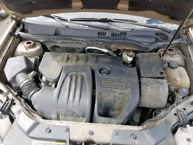 1G1AK52F557606978 - 2005 CHEVROLET COBALT GOLD photo 7